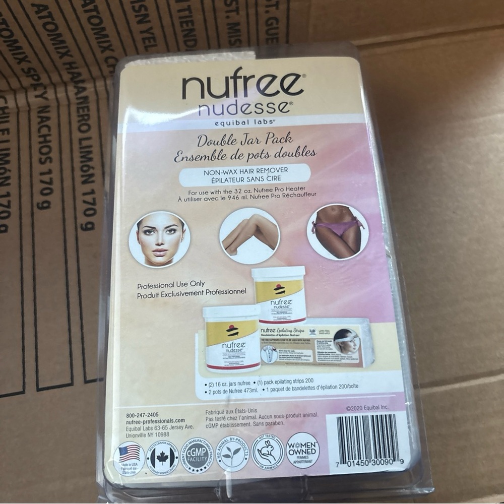 Nufree Nudesse DOUBLE JAR PACK NON-WAX HAIR REMOVER for Pro Heater 16oz each NEW